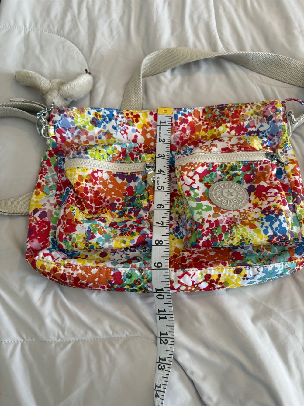 Kipling Multicolor Splatter-Print Crossbody with wallet - Picture 9 of 11